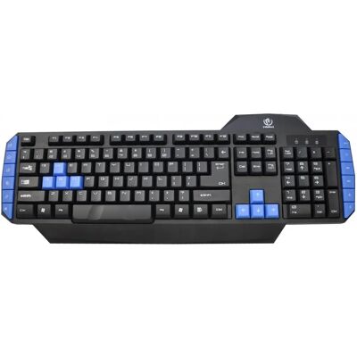 Rebeltec Warrior Schwarzes Blaues Gaming-Tastatur mit 12 Multimedia-Tasten - Tastatur Rebeltec Warrior Schwarzes Blaues Gaming-Tastatur mit 12 Multimedia-Tasten - Tastatur