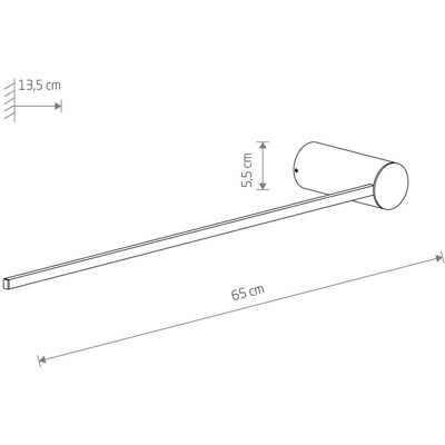 Nowodvorski Arm 10366 Vägglampa 1x10W LED 3000K Svart/Vit Nowodvorski Arm 10366 Vägglampa 1x10W LED 3000K Svart/Vit