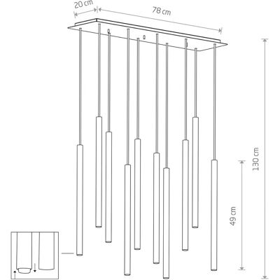 Lampa wisząca Laser 10705 - Wielokolorowy Nowoczesny Metalowy Design Lampa wisząca Laser 10705 - Wielokolorowy Nowoczesny Metalowy Design