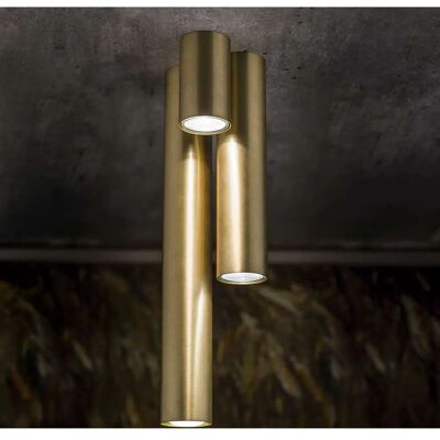 Lampada Soffitto Serie Eye in Ottone - 35W GU10 Lampada Soffitto Serie Eye in Ottone - 35W GU10