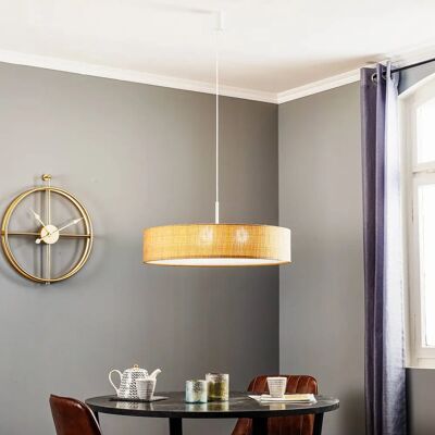 Suspension Turda Gold - Tissu, 3x25W, Ø65cm - Publicité Suspension Turda Gold - Tissu, 3x25W, Ø65cm - Publicité