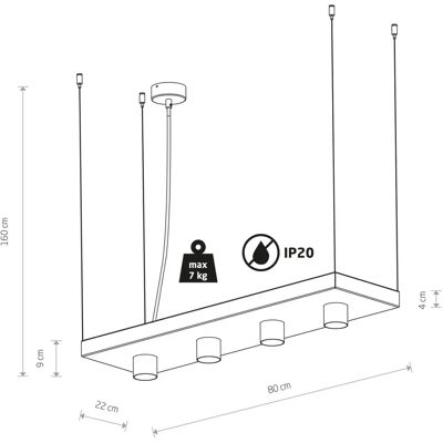 Nowodvorski Schwarze Pendelleuchte mit Höhenverstellung - Modernes Design Nowodvorski Schwarze Pendelleuchte mit Höhenverstellung - Modernes Design