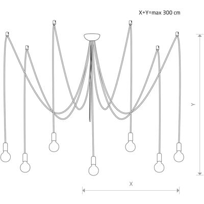 Edit Lighting Hvid 7-arm loftlampe - Moderne Lys Edit Lighting Hvid 7-arm loftlampe - Moderne Lys