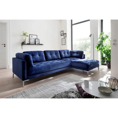TRENDS BY HG Landau L-Form Blau Microvelours Sofa - Sofa TRENDS BY HG Landau L-Form Blau Microvelours Sofa - Sofa