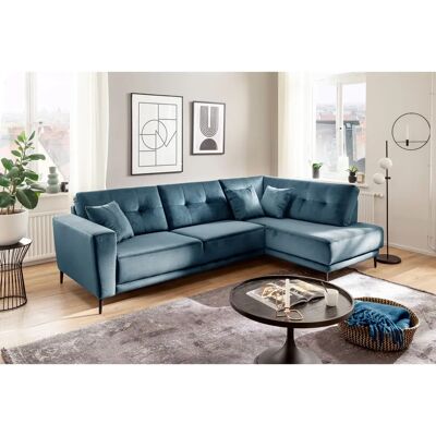 TRENDS BY HG Barcelona L-Form Microvelours Ottomane rechts - Ecksofa TRENDS BY HG Barcelona L-Form Microvelours Ottomane rechts - Ecksofa