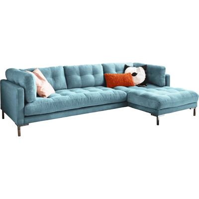 TRENDS BY HG Landau L-Form Sofa - Blau Cord - 275x75x158 cm TRENDS BY HG Landau L-Form Sofa - Blau Cord - 275x75x158 cm