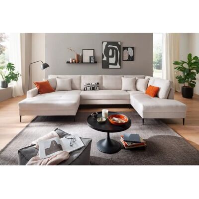 TRENDS BY HG Sommer U-Form Beigener Cord Sofa - Wohnzimmermöbel TRENDS BY HG Sommer U-Form Beigener Cord Sofa - Wohnzimmermöbel