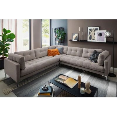 TRENDS BY HG Landau U-Form Sofa - Grau Cord Stoff TRENDS BY HG Landau U-Form Sofa - Grau Cord Stoff