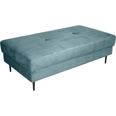 TRENDS BY HG SUMMER Blau Cord Sitzhocker - Sitzhocker in Cord-Stoff mit Metallfuß TRENDS BY HG SUMMER Blau Cord Sitzhocker - Sitzhocker in Cord-Stoff mit Metallfuß