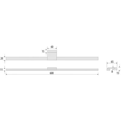 MCJ - Triga - Zwart - 60cm - LED spiegelverlichting MCJ - Triga - Zwart - 60cm - LED spiegelverlichting