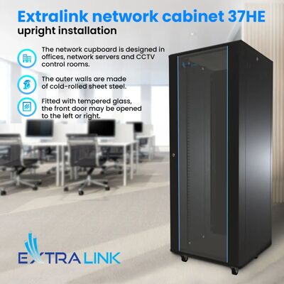 Extralink armadio rack 37U 600x1000 in piedi Extralink armadio rack 37U 600x1000 in piedi