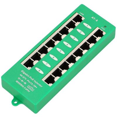 Extralink Aktiv PoE-injektor 8-portars Gigabit - PoE-injektor Extralink Aktiv PoE-injektor 8-portars Gigabit - PoE-injektor