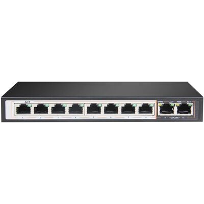 Extralink PERSES Netzwerkswitch - 8x Gigabit PoE - 2x Uplink - Schwarz Extralink PERSES Netzwerkswitch - 8x Gigabit PoE - 2x Uplink - Schwarz