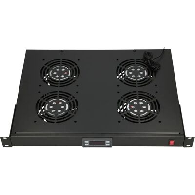 Extralink 19" Pannello Ventilatori - 4 Ventole, Termostato Extralink 19" Pannello Ventilatori - 4 Ventole, Termostato