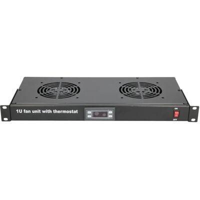 Extralink 19" Rack Mount Fan Panel - 2 Tuulettimet, Termostaatti Extralink 19" Rack Mount Fan Panel - 2 Tuulettimet, Termostaatti