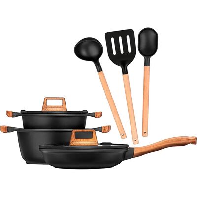 Set de Cocina Antiadherente de Aluminio - Compatible con Inducción Set de Cocina Antiadherente de Aluminio - Compatible con Inducción