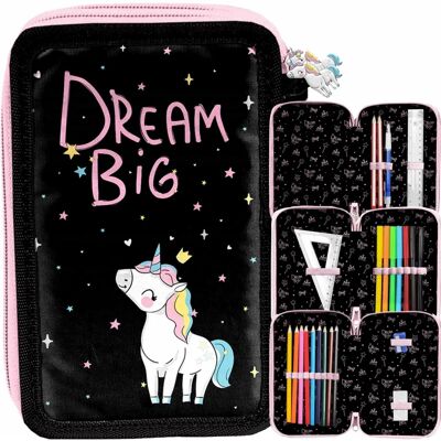 Étui à crayons Unicorn Paso à trois compartiments - Produit scolaire Étui à crayons Unicorn Paso à trois compartiments - Produit scolaire