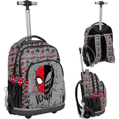Szary Plecak na Kółkach Spiderman - Torba Szkolna Szary Plecak na Kółkach Spiderman - Torba Szkolna