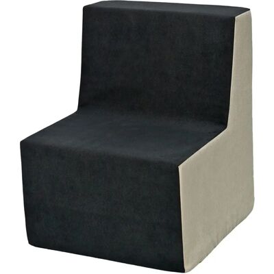 Pqp Sofa dla Dzieci - Miękka Pianka - Szary i Beżowy Pqp Sofa dla Dzieci - Miękka Pianka - Szary i Beżowy