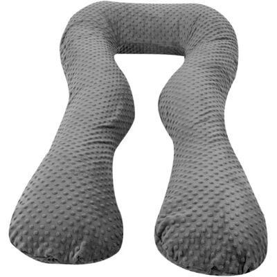 Coussin de Grossesse Viking - 300 Cm - Gris Minky Dots - Publicité Coussin de Grossesse Viking - 300 Cm - Gris Minky Dots - Publicité