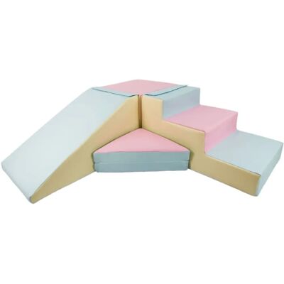 Pqp Pastellivaahtolohkot - 4 Kpl - Pinkki Sininen Keltainen - Rakennuspalikat Pqp Pastellivaahtolohkot - 4 Kpl - Pinkki Sininen Keltainen - Rakennuspalikat
