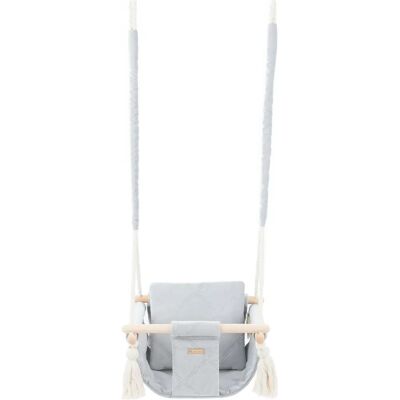 Viking Choice Fauteuil à bascule pour bébé - Argent - Structure en bois - jusqu'à 20 kg - Publicité Viking Choice Fauteuil à bascule pour bébé - Argent - Structure en bois - jusqu'à 20 kg - Publicité