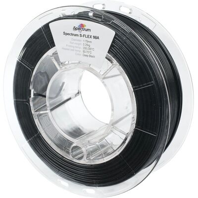 Spectrum S-Flex 98A 1,75 mm Nero 0,25kg - Filamento 3D Spectrum S-Flex 98A 1,75 mm Nero 0,25kg - Filamento 3D