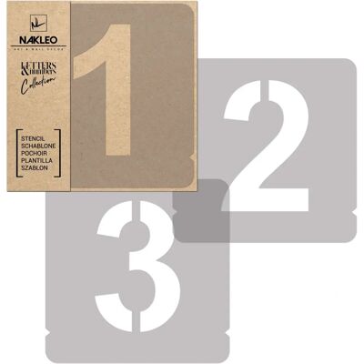 Nakleo - SZA-FON-006_10 - 15x15cm - Modern Sans - Stencil - Publicité Nakleo - SZA-FON-006_10 - 15x15cm - Modern Sans - Stencil - Publicité