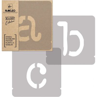 Nakleo - Litery Cyfry Typewriter - 100 mm - Szablon Nakleo - Litery Cyfry Typewriter - 100 mm - Szablon