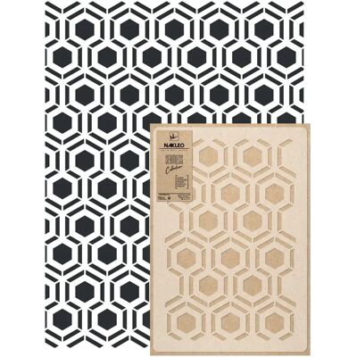 ART - SZA-REP-104 - Hexagon - Pochoir - Publicité ART - SZA-REP-104 - Hexagon - Pochoir - Publicité