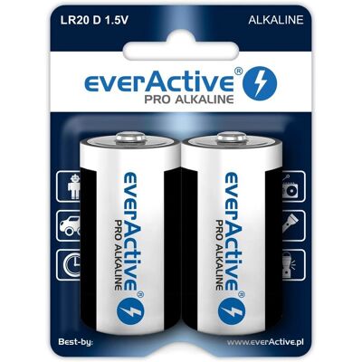 Everactive LR20 1,5V Batterier - 2-Pack - Engångs Alkaline Everactive LR20 1,5V Batterier - 2-Pack - Engångs Alkaline