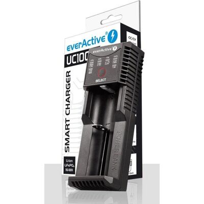 everActive UC-100C - Lithium- und Ni-MH-Batterie USB-C-Ladegerät everActive UC-100C - Lithium- und Ni-MH-Batterie USB-C-Ladegerät