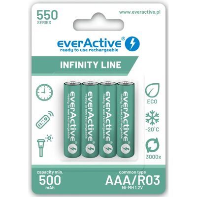 everActive Ni-MH R03 AAA wiederaufladbare Batterien - Infinity Line everActive Ni-MH R03 AAA wiederaufladbare Batterien - Infinity Line