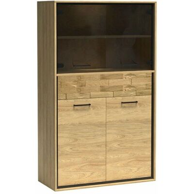 MUEBLES Stanton F107 - Madera clara, Puertas, Cajones - Vitrina MUEBLES Stanton F107 - Madera clara, Puertas, Cajones - Vitrina