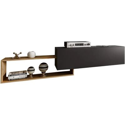 Mobilier1 Utica 101 Mueble TV - 210x48x35cm - Negro & Roble Wotan Mobilier1 Utica 101 Mueble TV - 210x48x35cm - Negro & Roble Wotan