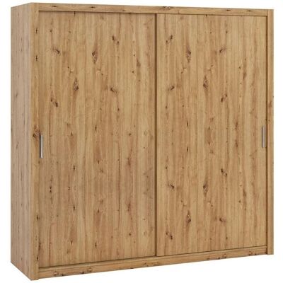 MUEBLES Providence G109 - Ručně vyráběný dub - Posuvné dveře - 9 polic - Skříň MUEBLES Providence G109 - Ručně vyráběný dub - Posuvné dveře - 9 polic - Skříň