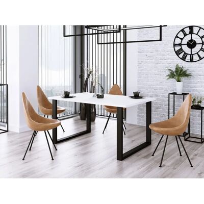Muebles Tucson 139 - Mesa de Partículas Laminadas - Blanco + Negro Muebles Tucson 139 - Mesa de Partículas Laminadas - Blanco + Negro