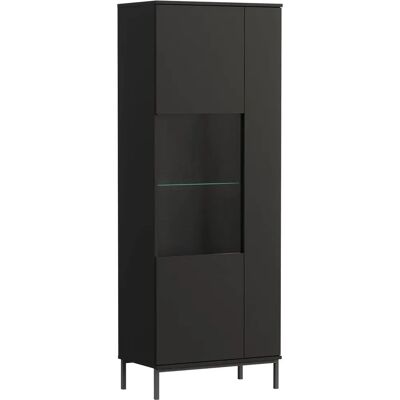 MUEBLES Providence L106 - 2 dveře - Černá vitrína MUEBLES Providence L106 - 2 dveře - Černá vitrína