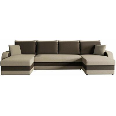 Arredamento1 - Rohový gauč Miami 204 - Hnědá - Funkce na spaní - Úložný box - 304x140x80cm Arredamento1 - Rohový gauč Miami 204 - Hnědá - Funkce na spaní - Úložný box - 304x140x80cm
