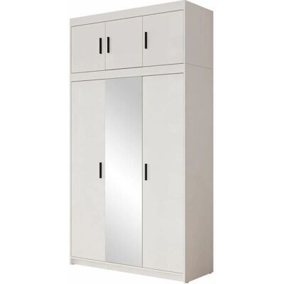 MUEBLES Šatní skříň Tucson 151 - 6 dveří, 7 polic, 246x133x53 cm MUEBLES Šatní skříň Tucson 151 - 6 dveří, 7 polic, 246x133x53 cm