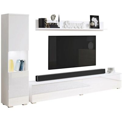 Conjunto de salón Sarasota 130 Blanco Brillante - Living Room Set Conjunto de salón Sarasota 130 Blanco Brillante - Living Room Set