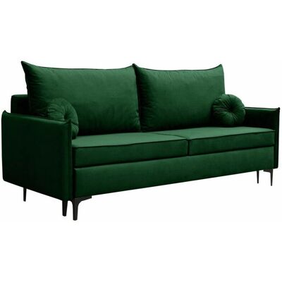 Mobilier1 Clovis 103 Sofá cama de terciopelo con almacenamiento - Sofá cama Mobilier1 Clovis 103 Sofá cama de terciopelo con almacenamiento - Sofá cama