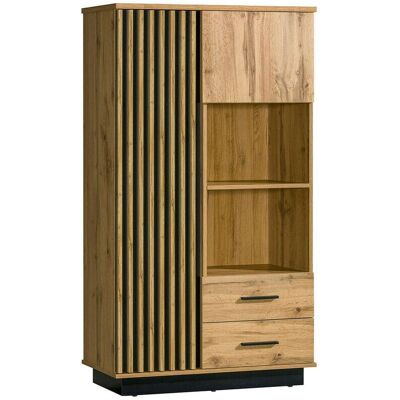 MUEBLES Wotan dub J103 - 2 dveře, 2 zásuvky - Regál MUEBLES Wotan dub J103 - 2 dveře, 2 zásuvky - Regál