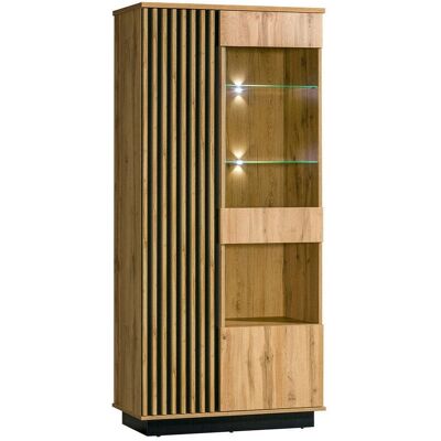 MUEBLES J102 Roble Wotan Armario TV con Puertas MUEBLES J102 Roble Wotan Armario TV con Puertas