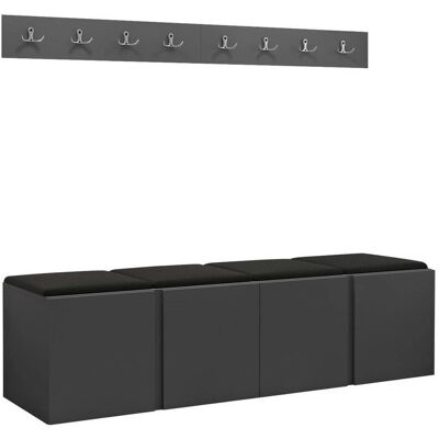 Conjunto de muebles Hartford 276 para pared o suelo - 168x46cm Conjunto de muebles Hartford 276 para pared o suelo - 168x46cm