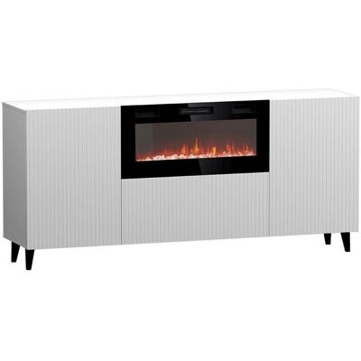 Charlotte H104 Blanco Negro 83x181x42cm - Mueble Gabinete Charlotte H104 Blanco Negro 83x181x42cm - Mueble Gabinete