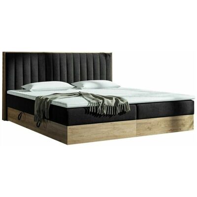 Mirjan24 Cleveland 176 - Roble dorado + Soro - Cama doble - Cama Mirjan24 Cleveland 176 - Roble dorado + Soro - Cama doble - Cama