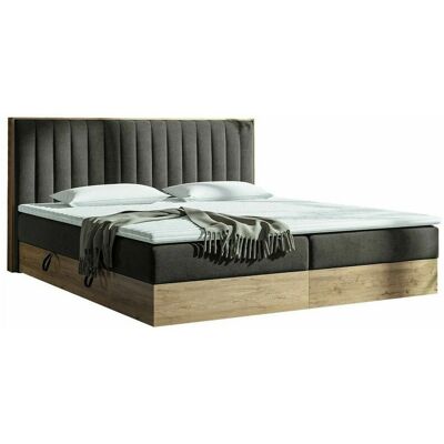 Cama doble de terciopelo Cleveland - 180x200, Elevación a gas, Almacenamiento Cama doble de terciopelo Cleveland - 180x200, Elevación a gas, Almacenamiento
