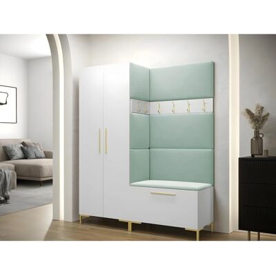 MUEBLES Hartford F109 Armario Blanco Oro - Wardrobe MUEBLES Hartford F109 Armario Blanco Oro - Wardrobe