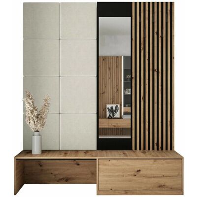 MOBILIER1 Conjunto de recibidor Hartford 322 - Roble Artesano MOBILIER1 Conjunto de recibidor Hartford 322 - Roble Artesano